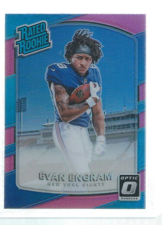 EVAN ENGRAM 2017 DONRUSS OPTIC HOLO RATED ROOKIE PINK RC #180