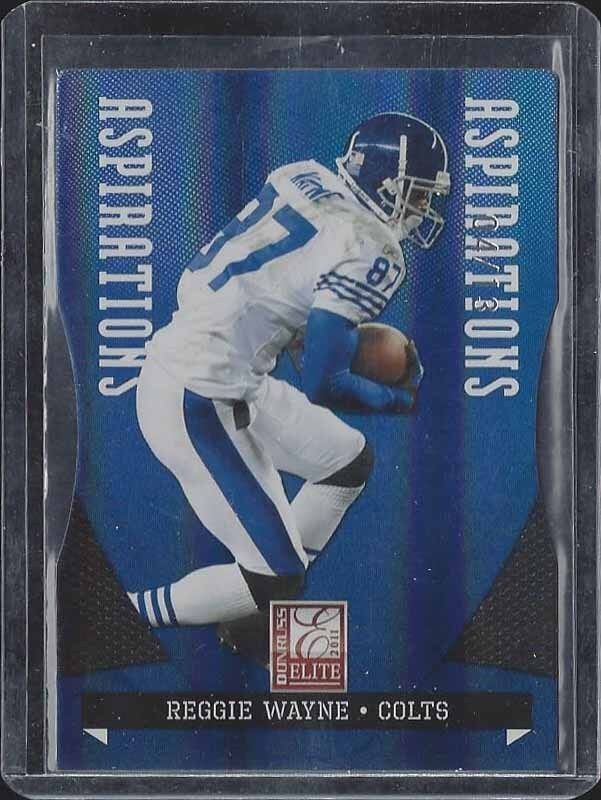 REGGIE WAYNE 2011 DONRUSS ELITE ASPIRATIONS BLUE DIE CUT #D 4/13