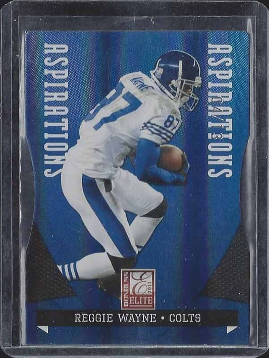 REGGIE WAYNE 2011 DONRUSS ELITE ASPIRATIONS BLUE DIE CUT #D 4/13