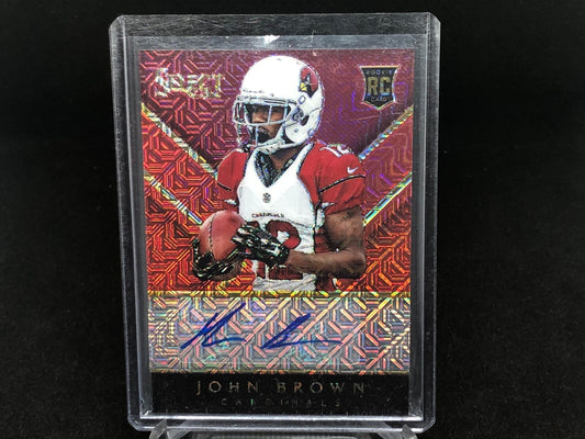 JOHN BROWN 2014 PANINI SELECT RED MOJO PRIZM AUTO RC #D 1/15