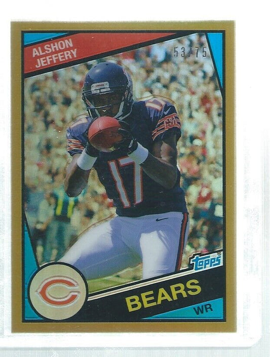 ALSHON JEFFERY 2012 TOPPS CHROME 1984 GOLD REFRACTOR ROOKIE RC #D 53/75