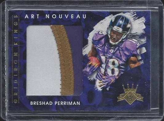 BRESHAD PERRIMAN 2015 GRIDIRON KINGS ART NOUVEAU JUMBO 3 CLR RAVENS PATCH RC /49