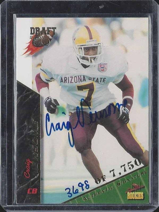 CRAIG NEWSOME 1995 SIGNATURE ROOKIES PACKERS ON CARD ROOKIE AUTO RC #D 3698/7750