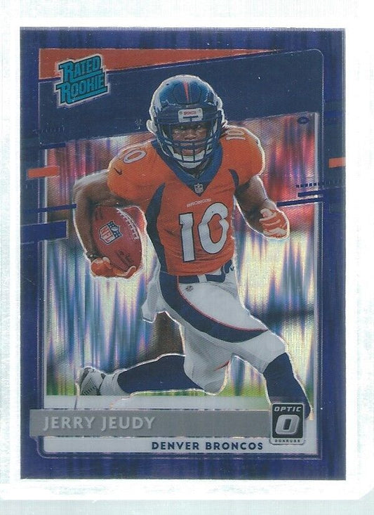 JERRY JEUDY 2020 DONRUSS OPTIC HOLO RATED ROOKIE PURPLE SHOCK FLASH RC #157