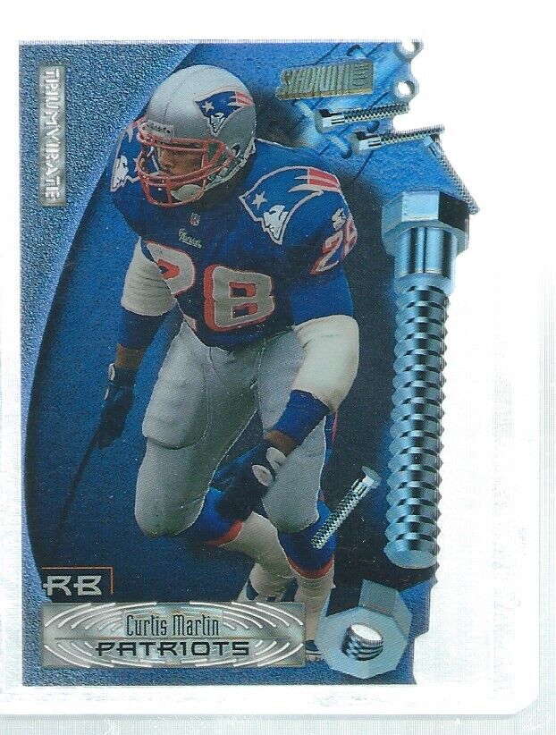 CURTIS MARTIN 1997 TOPPS STADIUM CLUB TRIUMVERATE DIE CUT REFRACTOR