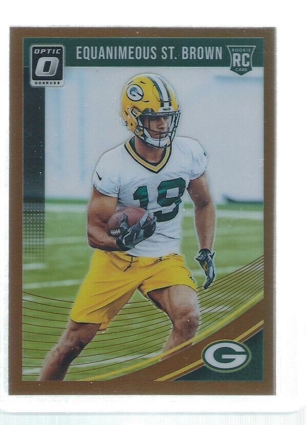 EQUANIMEOUS ST. BROWN 2018 DONRUSS OPTIC HOLO COPPER BRONZE RC #140