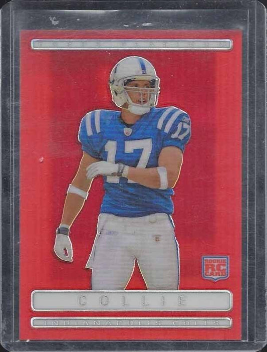 AUSTIN COLLIE 2009 TOPPS PLATINUM COLTS ROOKIE RED REFRACTOR RC #D 4/25