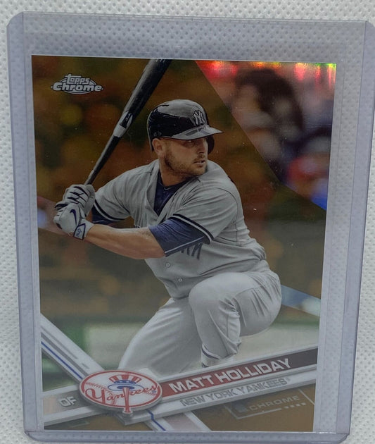 MATT HOLIDAY 2017 TOPPS CHROME GOLD REFRACTOR #D 06/50