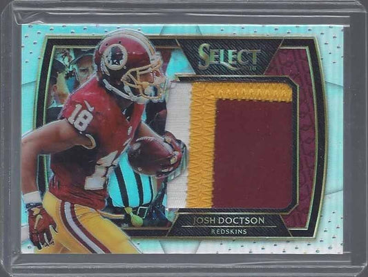 JOSH DOCTSON 2016 PANINI SELECT JUMBO 3 COLOR REDSKINS ROOKIE PATCH RC #D 50/99