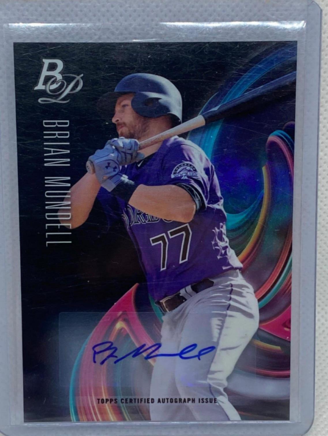 BRIAN MUNDELL 2018 TOPPS BOWMAN PLATINUM PROSPECT AUTO #TOP-48