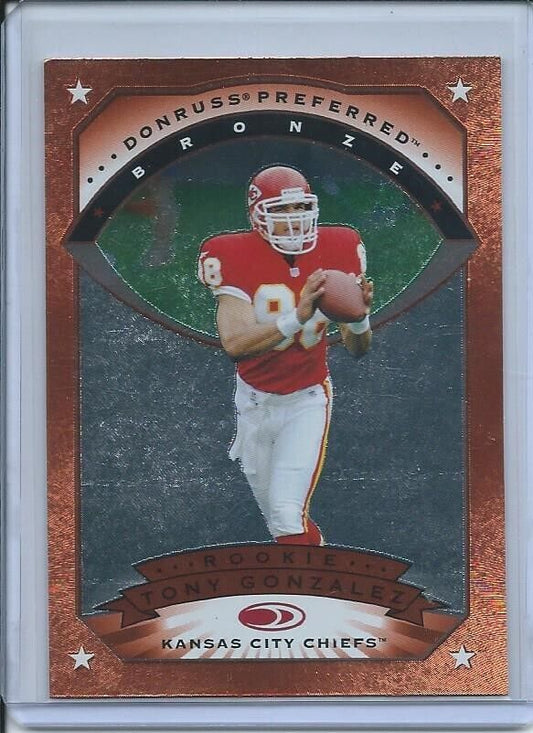 TONY GONZALEZ 1997 DONRUSS PREFERRED BRONZE TRUE ROOKIE RC #102