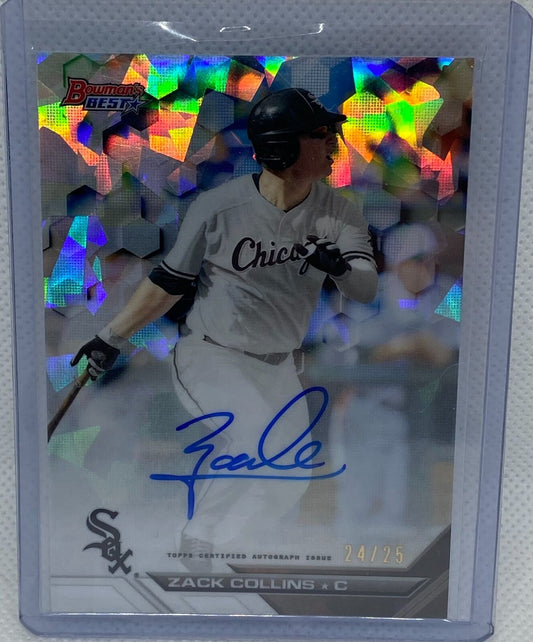 ZACK COLLINS 2016 TOPPS BOWMANS BEST ATOMIC REFRACTOR ON CARD AUTO #D 24/25