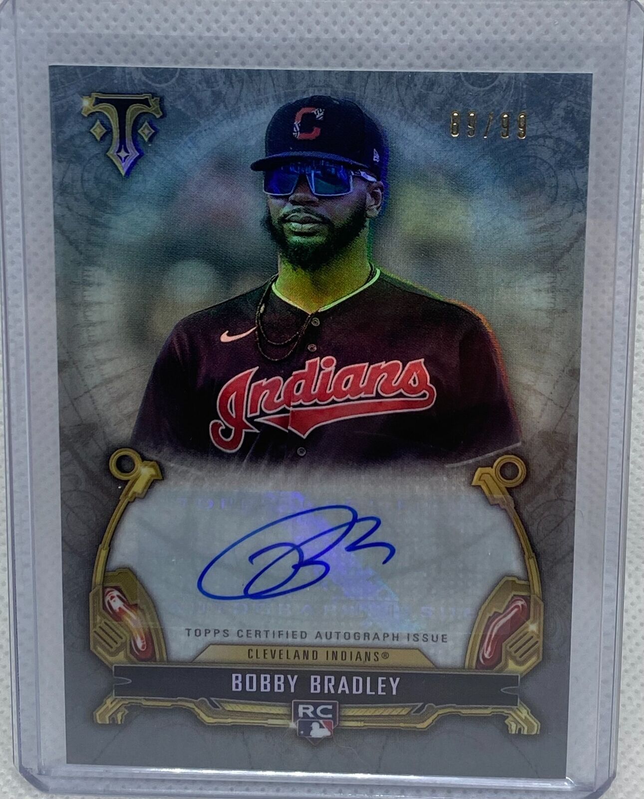 BOBBY BRADLEY 2020 TOPPS TRIPLE THREADS ROOKIE AUTO RC #D 89/99