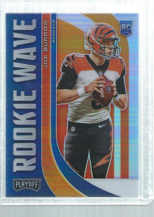 JOE BURROW 2020 PLAYOFF ROOKIE WAVE PRIZM SILVER RC