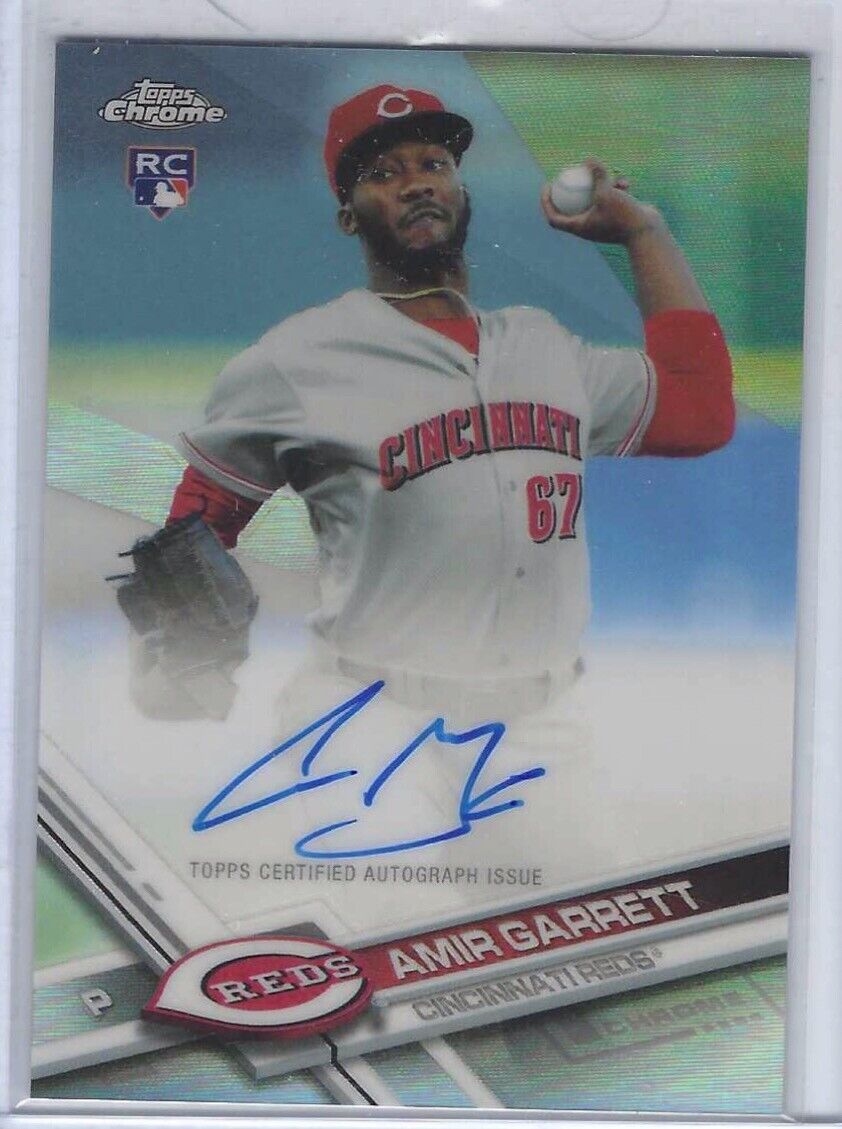 AMIR GARRETT 2017 TOPPS CHROME REFRACTOR ROOKIE AUTO RC #d /499