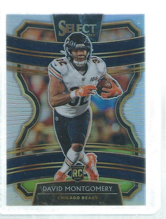 DAVID MONTGOMERY 2019 PANINI SELECT CONCOURSE SILVER PRIZM ROOKIE RC #27