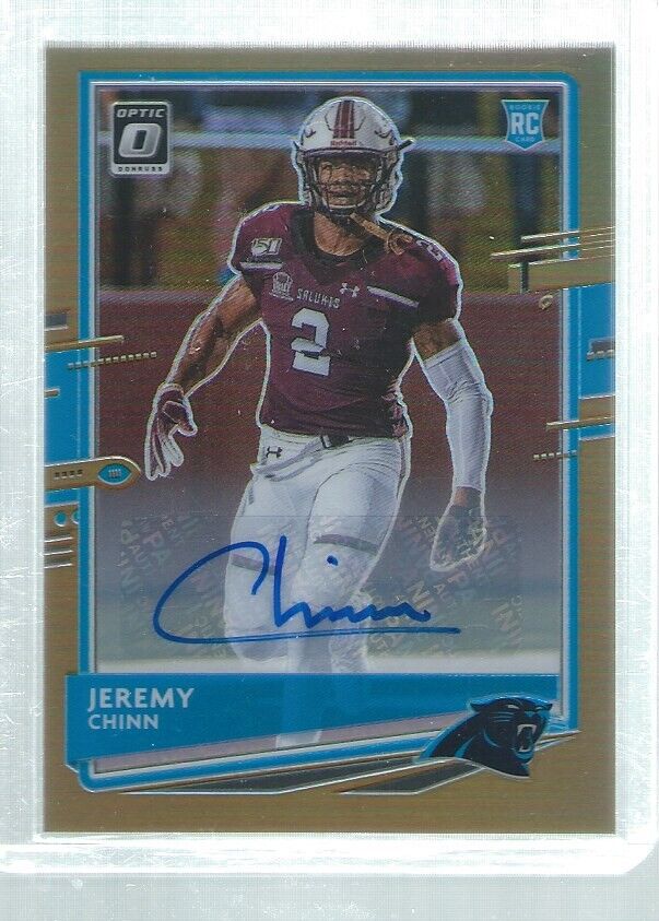 JEREMY CHINN 2020 DONRUSS OPTIC COPPER PRIZM AUTO ROOKIE RC #139