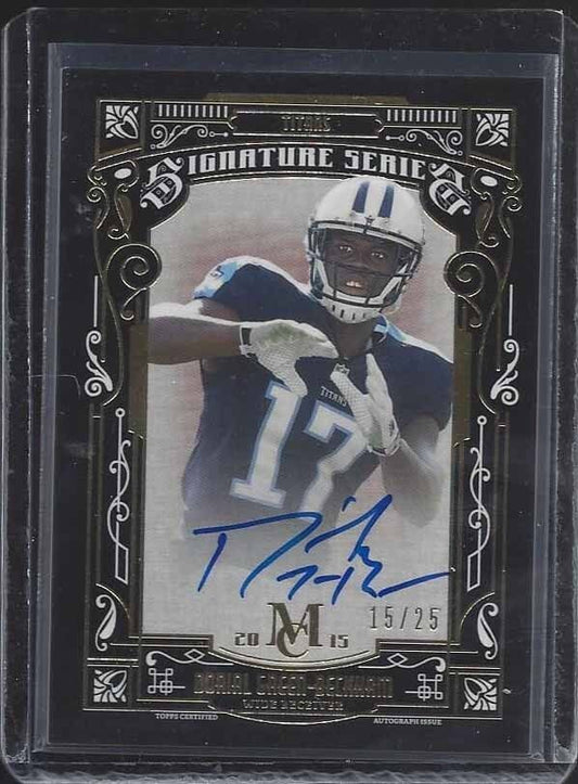 DORIAL GREEN BECKHAM 2015 TOPPS MUSEUM SIGNATURE SERIES GOLD ON CARD AUTO RC /25