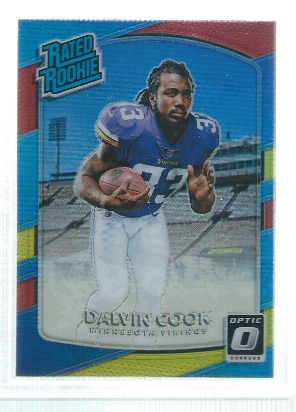 DALVIN COOK 2017 DONRUSS OPTIC HOLO RATED ROOKIE RED YELLOW RC #193