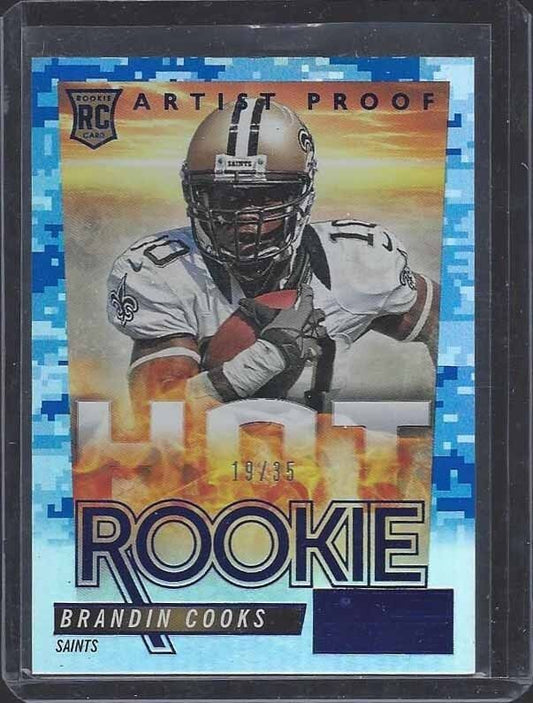 BRANDIN COOKS 2014 HOT ROOKIES ARTIST PROOF ROOKIE RC #D 19/35