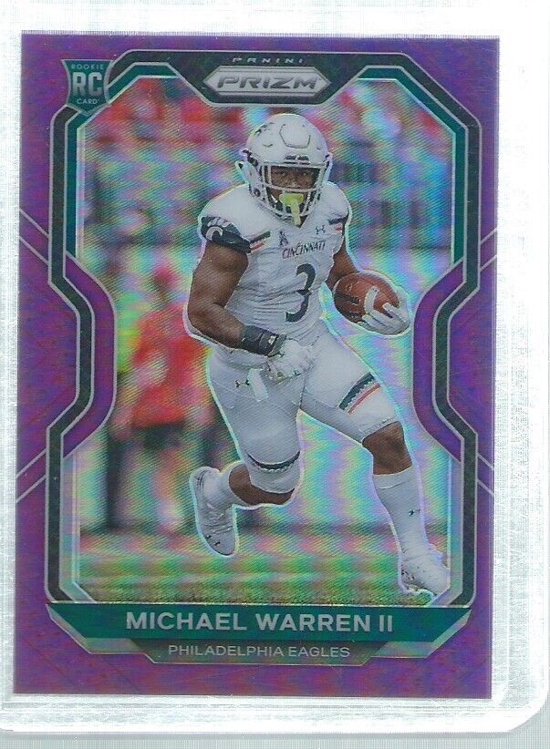 MICHAEL WARREN II 2020 PANINI PRIZM PURPLE PRIZMS ROOKIE RC #D 4/125