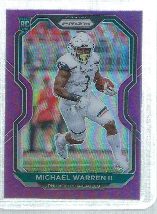 MICHAEL WARREN II 2020 PANINI PRIZM PURPLE PRIZMS ROOKIE RC #D 4/125