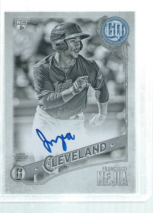 FRANCISCO MEJIA 2018 TOPPS GYPSY QUEEN BLACK WHITE ON CARD AUTO ROOKIE RC 2/50
