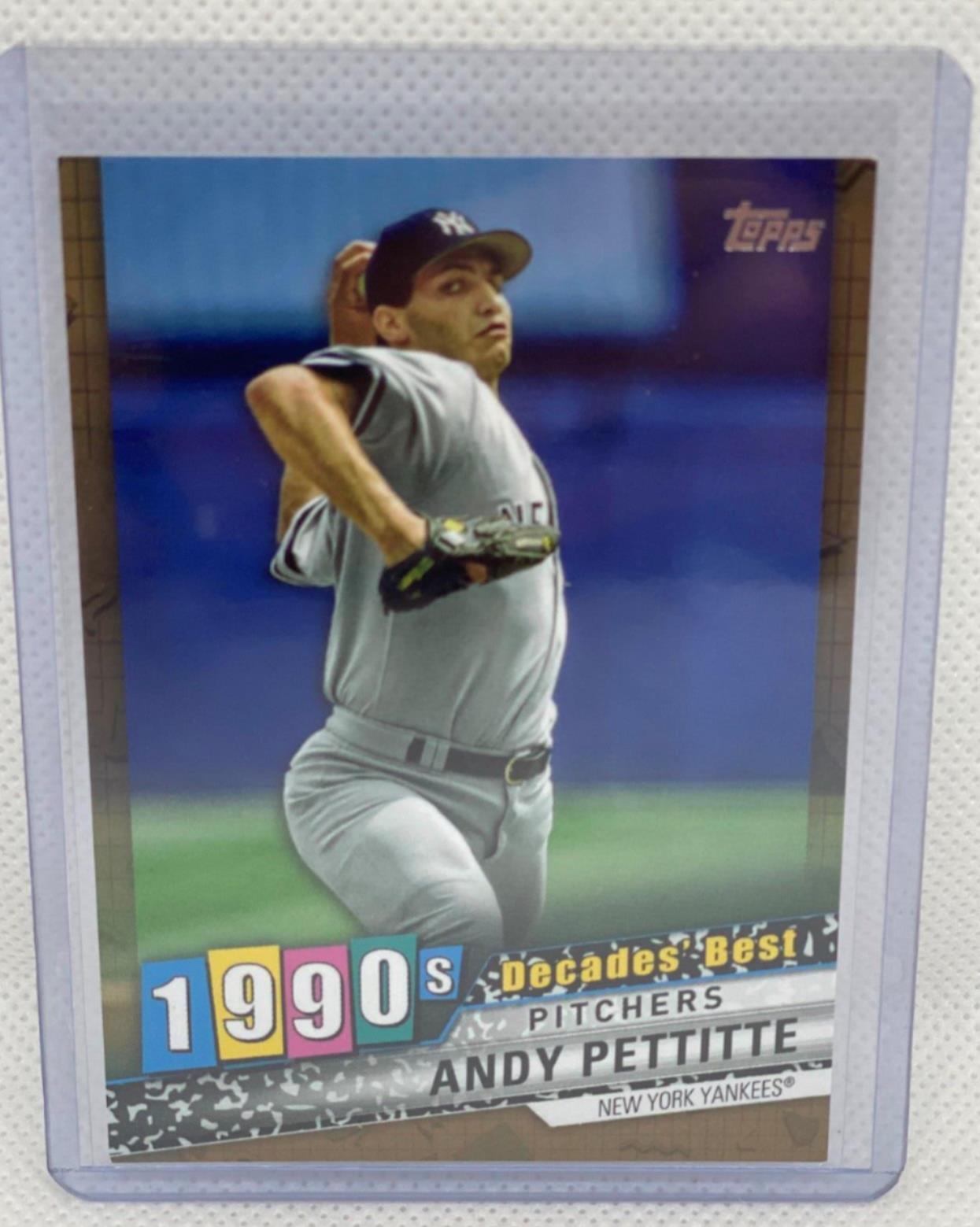 ANDY PETTITTE 2020 TOPPS 1990'S DECADES BEST PITCHERS GOLD #D 25/50