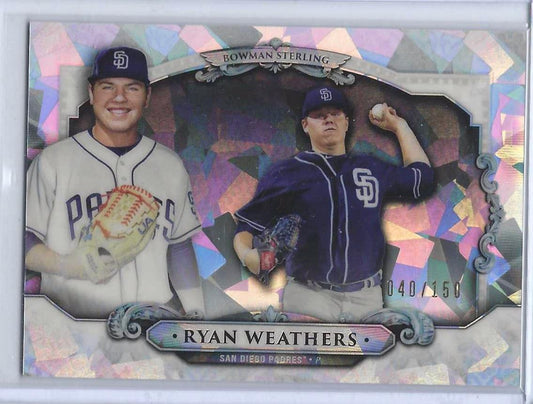 RYAN WEATHERS 2018 BOWMAN STERLING ATOMIC CRACKED ICE REFRACTOR #d 040/150