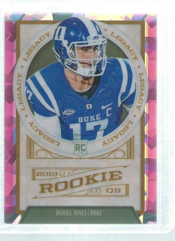 DANIEL JONES 2019 PANINI LEGACY PRIZM PINK ICE PRIZM ROOKIE RC #D 6/10