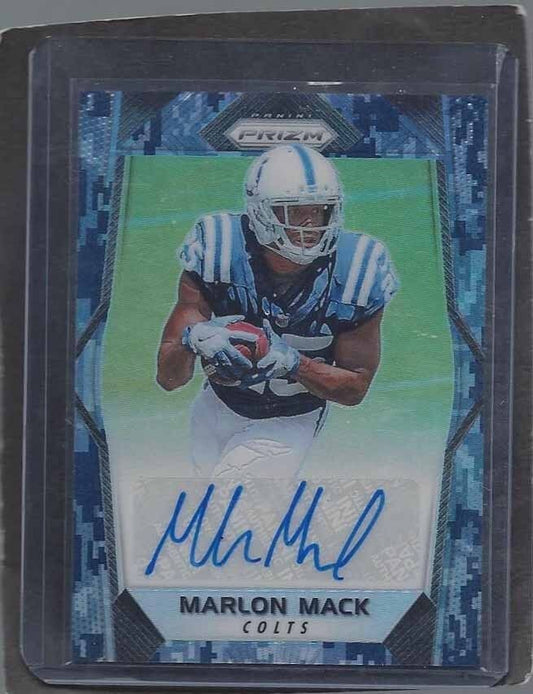 MARLON MACK 2017 PANINI PRIZM CAMO PRIZMS INDIANAPOLIS COLTS AUTO RC #D 22/25