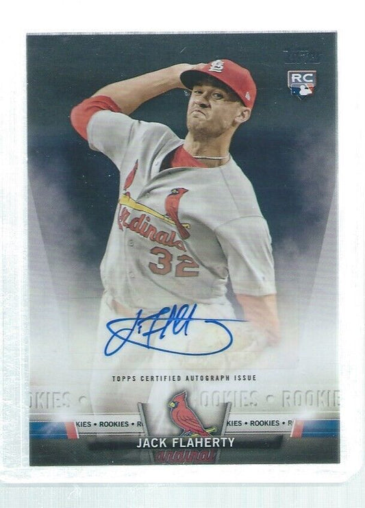 JACK FLAHERTY 2018 TOPPS AUTO ROOKIE RC