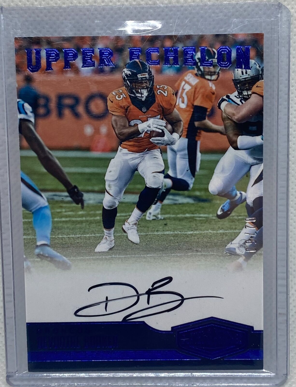 DEVONTAE BOOKER 2016 PANINI PLATES AND PATCHES UPPER ECHELON BLUE AUTO RC 2/50