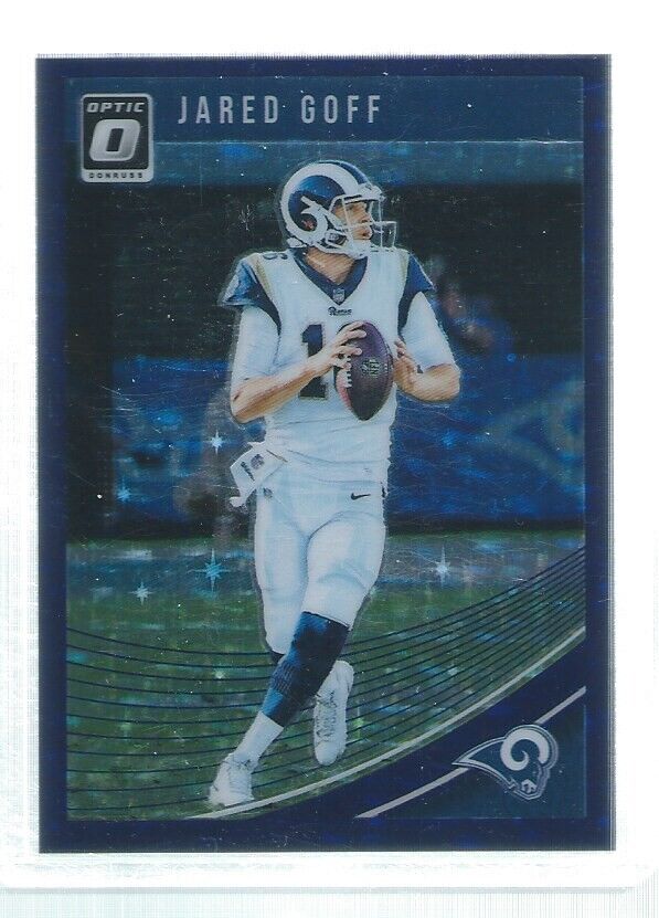 JARED GOFF 2018 DONRUSS OPTIC PRIZM PURPLE STARS #D 2/25