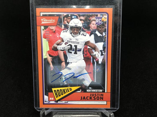 JUSTIN JACKSON 2018 PANINI CLASSICS ORANGE AUTO RC #D 23/25