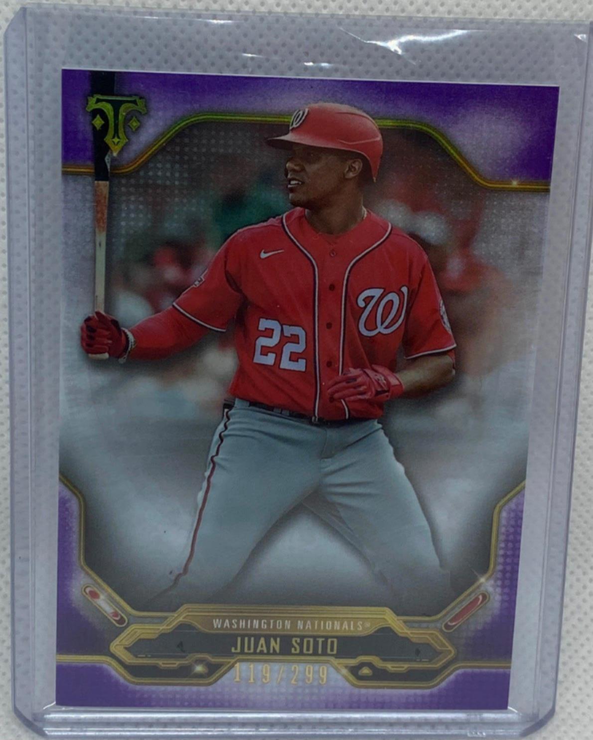 JUAN SOTO 2020 TOPPS TRIPLE THREADS PURPLE AMETHYST #D 119/299