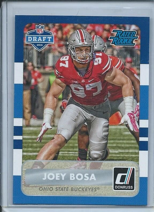 JOEY BOSA 2016 PANINI DONRUSS NFL DRAFT TRUE ROOKIE RC #3