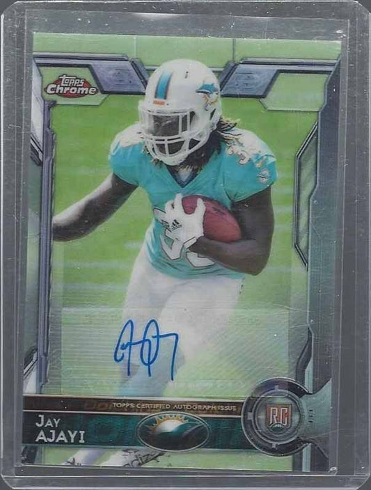 JAY AJAYI 2015 TOPPS CHROME DOLPHINS ROOKIE AUTO RC #120