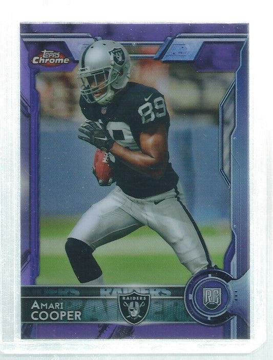 AMARI COOPER 2015 TOPPS CHROME PURPLE REFRACTOR ROOKIE RC #115