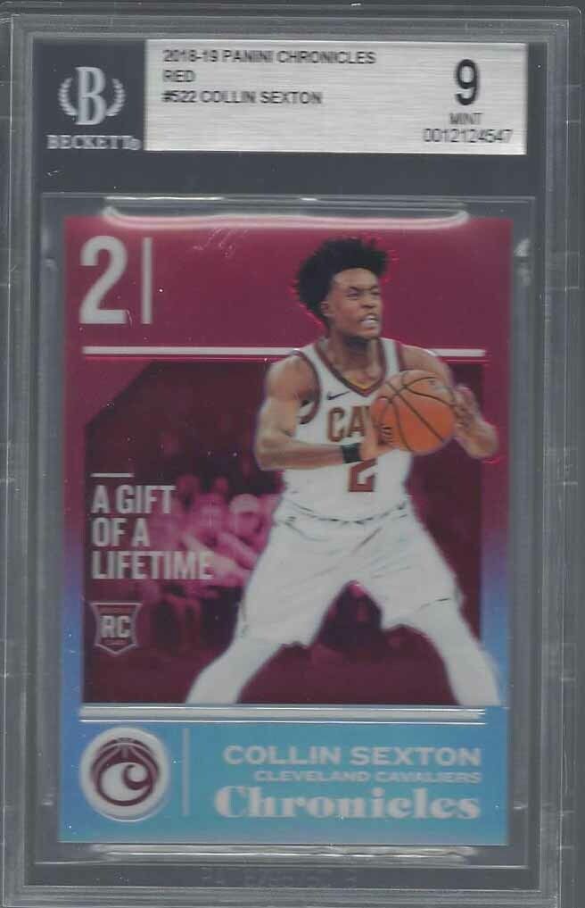 COLLIN SEXTON 2018-19 PANINI CHRONICLES RED PRIZM RC #D 99/149 BGS 9 POP 1/1