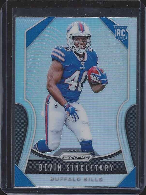 DEVIN SINGLETARY 2019 PANINI PRIZM ROOKIE SILVER PRIZMS SP RC #335