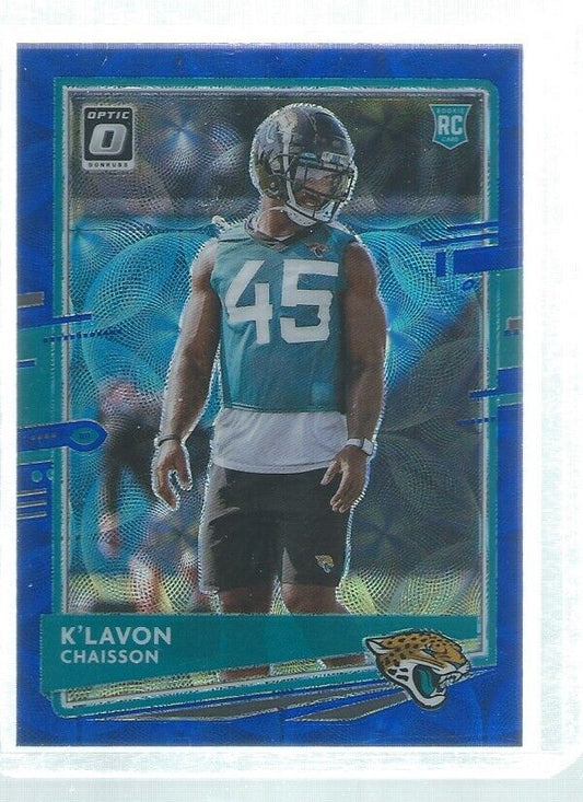 K'LAVON CHAISSON 2020 DONRUSS OPTIC HOLO BLUE SCOPE HOLO ROOKIE RC #117