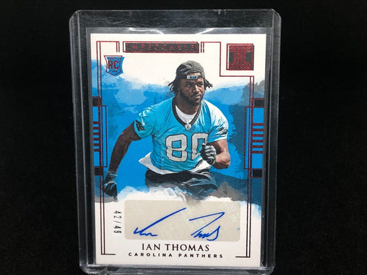 IAN THOMAS 2018 IMPECCABLE RED AUTO RC #D 42/49