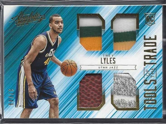 TREY LYLES 2015-16 ABSOLUTE TOOLS OF THE TRADE GOLD QUAD PATCH RC #D 37/49