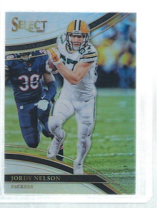 JORDY NELSON 2017 PANINI SELECT FIELD LEVEL SILVER PRIZM #221