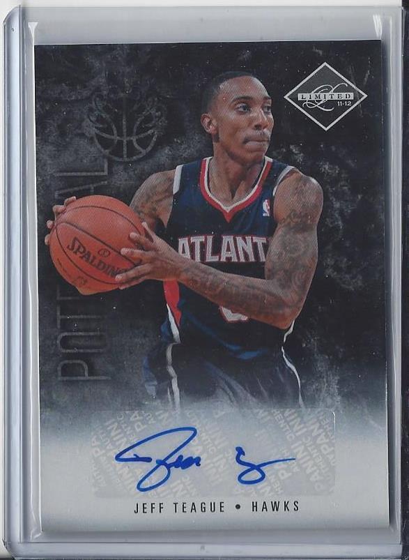 JEFF TEAGUE 2011-12 LIMITED POTENTIAL HAWKS AUTO #D 94/99