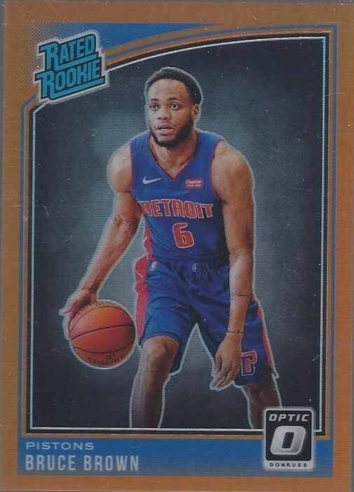 BRUCE BROWN 2018-19 DONRUSS OPTIC ORANGE RATED ROOKIE HOLO RC #D 199/199