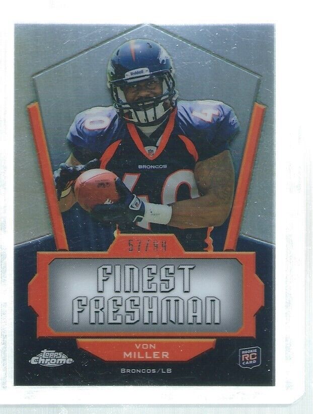 VON MILLER 2011 TOPPS CHROME FINEST FRESHMAN REFRACTOR RC #D 57/99