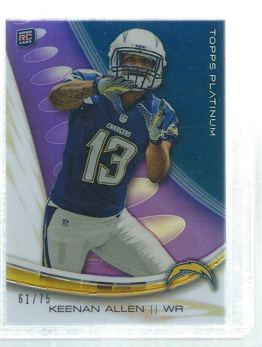 KEENAN ALLEN 2013 TOPPS PLATINUM PURPLE REFRACTOR ROOKIE RC #D 61/75