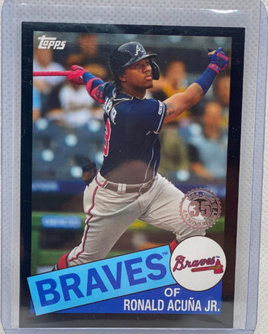 RONALD ACUNA JR. 2020 TOPPS 1985 BLACK #D 121/299